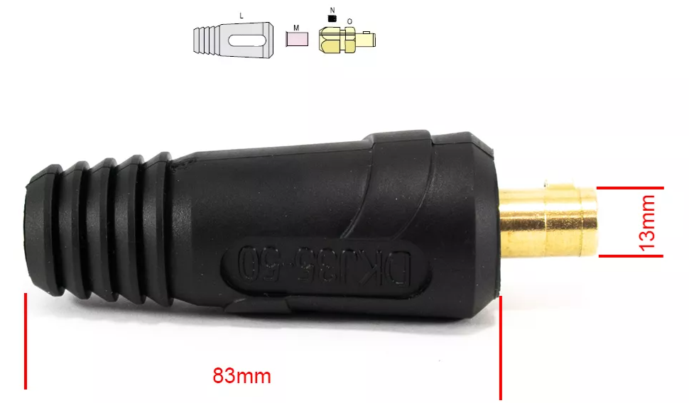 BORNE CONECTOR MACHO PARA SOLADORA