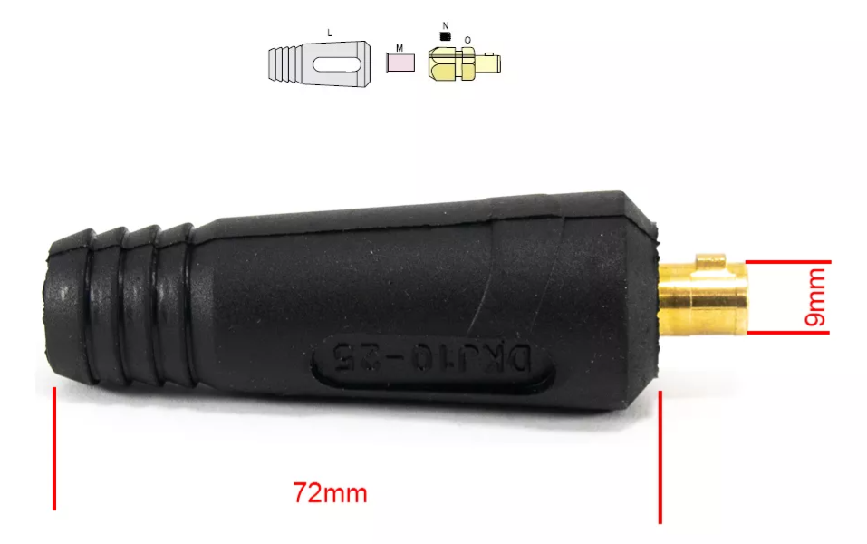 BORNE CONECTOR MACHO PARA SOLADORA