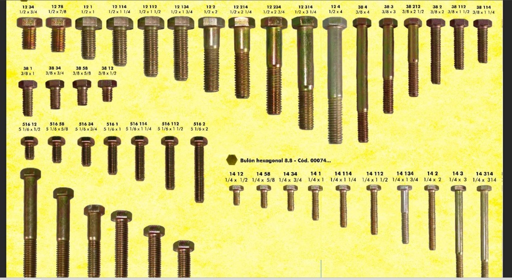 BULON HEX GR 8.8 C/TUERCA Y ARNADELA