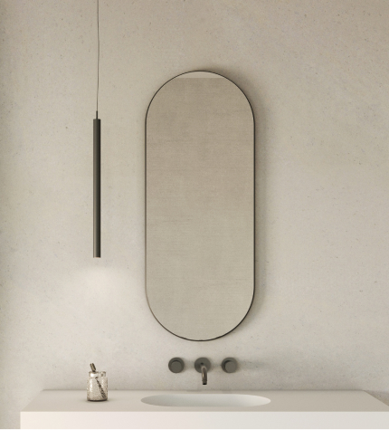 ESPEJO OVAL CON MARCO METALICO 0.75 x 1.15