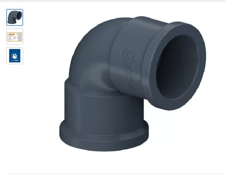 CODO PVC GRIS 50 MM 90° HH TIGRE