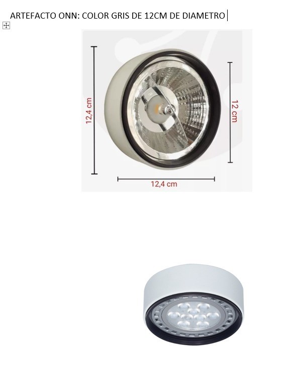 ARTEFACTO SEMI EMBUTIDO ONN ALUMINIO GRIS 30W