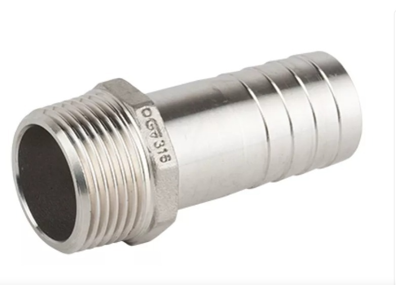 RACORD ESPIGA ROSCA P/MANGUERA ACERO INOX