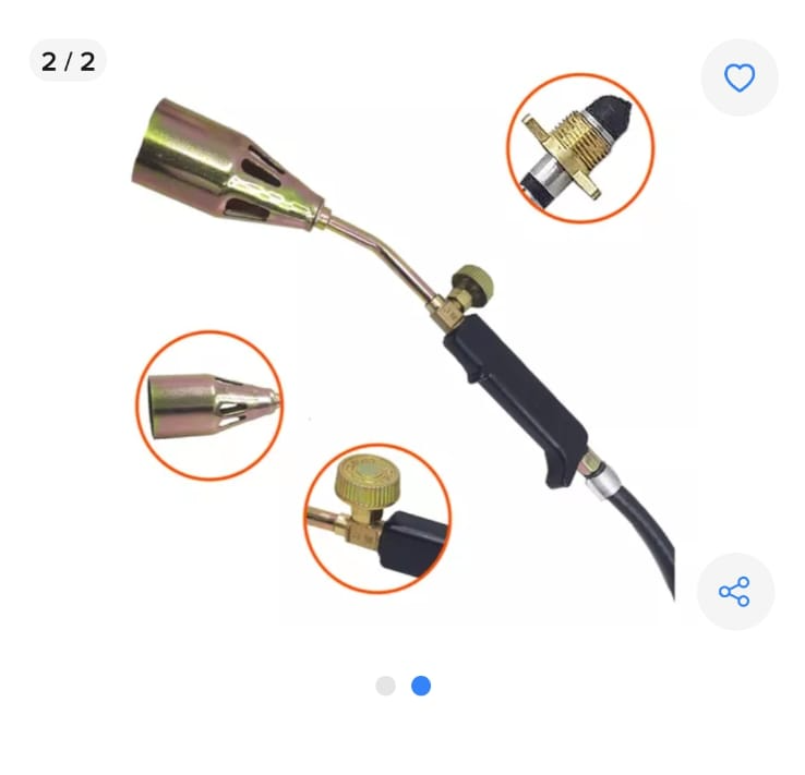 SOPLETE DE GAS P/MEMBRANA C/MANGUERA