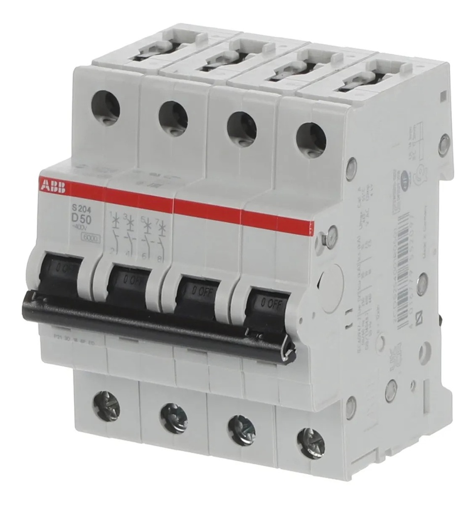 INTERRUPTOR TERMOMAGNETICO 4X50A CURVA D