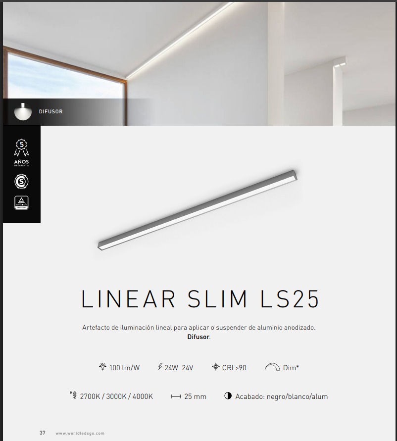 LINEAR SLIM LS25 DIFUSOR WLG