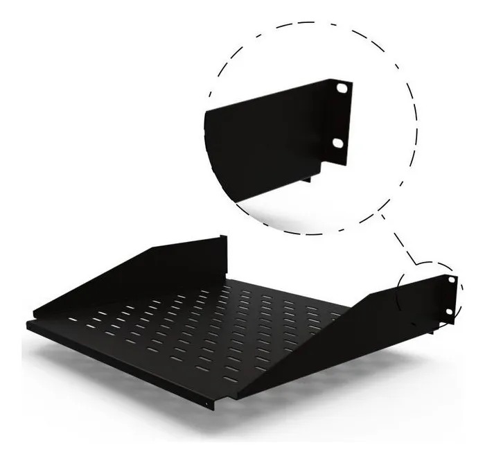 BANDEJA RACK FIJA QUALITY TECH 2 U VENTILADA