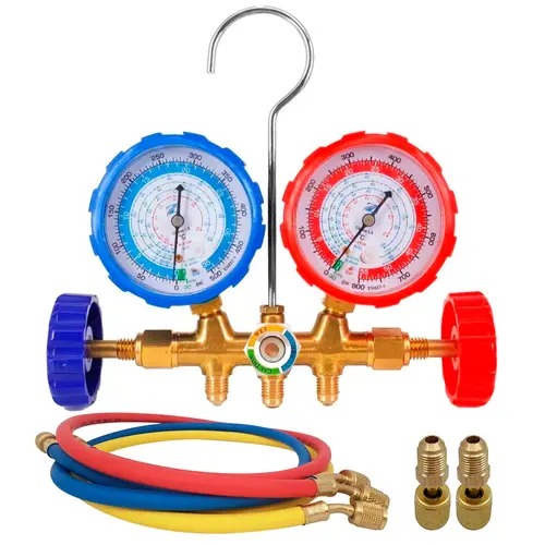 VALVULA DE MANOMETRO GANDIC MAN1REF-PRO de Doble Cabeza Fluorada